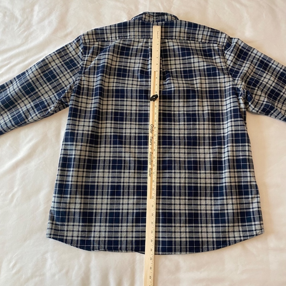 Goodthreads Long Sleeve Button Down‎ Shirt Plaid Blue Grey Size XXL - Picture 5 of 8